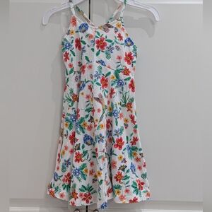 5/$35 Old Navy XS (5) Floral Bird Sundress Criss-Cross Straps
